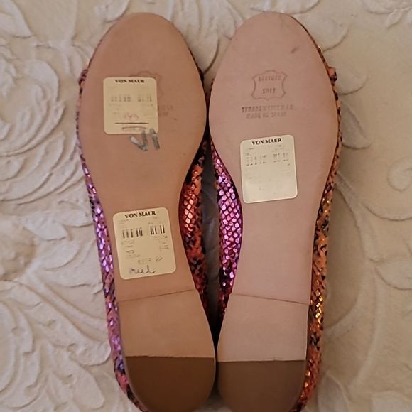 Gorgeous Stuart Weitzman Lynx Melon Iris Snakeskin Ballet Flats - Picture 12 of 16